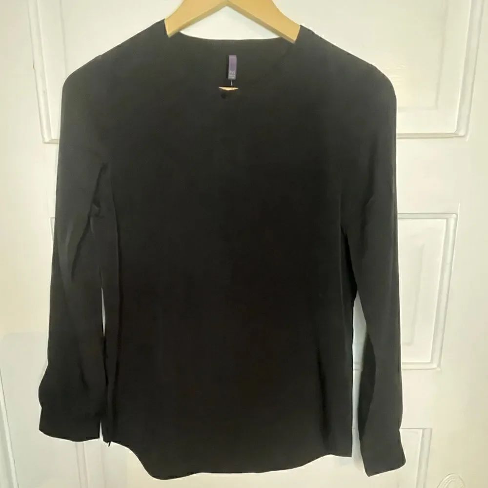 NYDJ Silky Black Long Sleeve Top